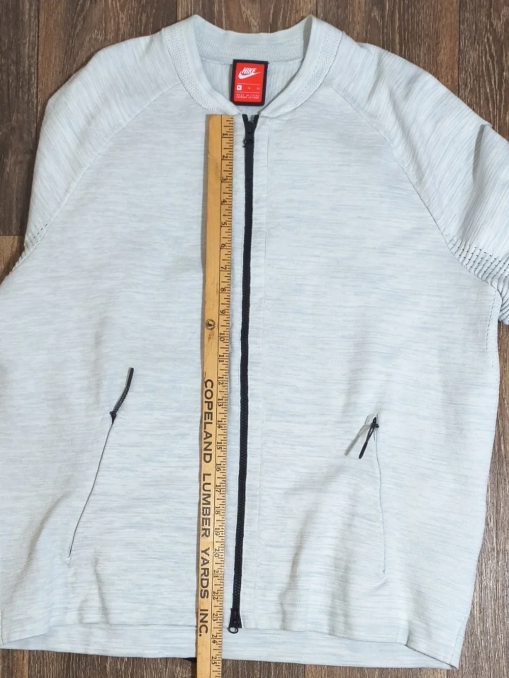Gray White Nike Athletic Zip Up